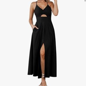 Elegant Black Sleeveless Maxi Dress